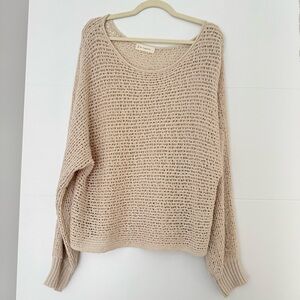 By Together lightweight tan sweater